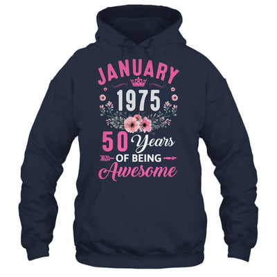 Made In 1975 50 Years Old January 50th Birthday Women Shirt & Tank Top | teecentury