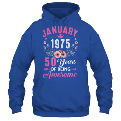 Made In 1975 50 Years Old January 50th Birthday Women Shirt & Tank Top | teecentury