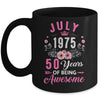 Made In 1975 50 Years Old July 50th Birthday Women Mug | teecentury