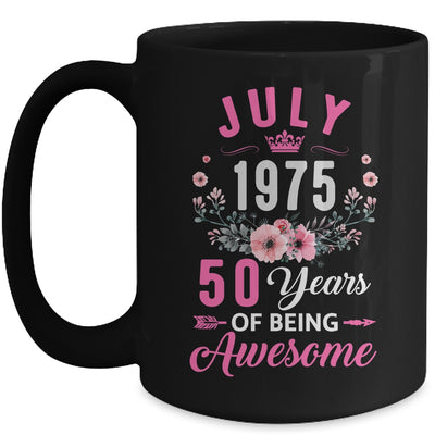 Made In 1975 50 Years Old July 50th Birthday Women Mug | teecentury