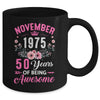 Made In 1975 50 Years Old November 50th Birthday Women Mug | teecentury