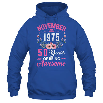 Made In 1975 50 Years Old November 50th Birthday Women Shirt & Tank Top | teecentury