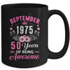 Made In 1975 50 Years Old September 50th Birthday Women Mug | teecentury