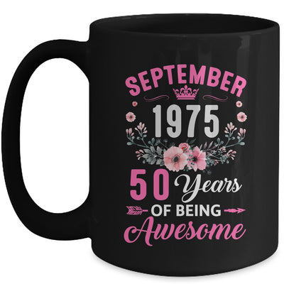 Made In 1975 50 Years Old September 50th Birthday Women Mug | teecentury