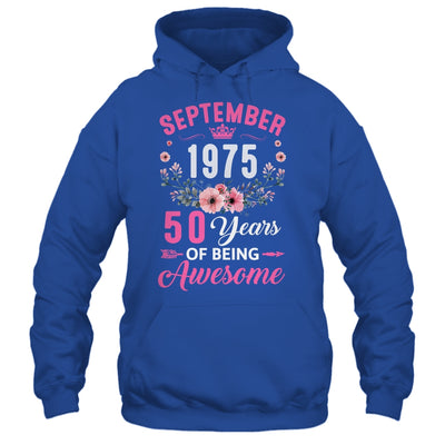 Made In 1975 50 Years Old September 50th Birthday Women Shirt & Tank Top | teecentury