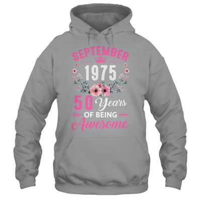 Made In 1975 50 Years Old September 50th Birthday Women Shirt & Tank Top | teecentury