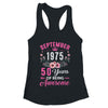 Made In 1975 50 Years Old September 50th Birthday Women Shirt & Tank Top | teecentury