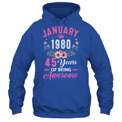 Made In 1980 45 Years Old January 45th Birthday Women Shirt & Tank Top | teecentury