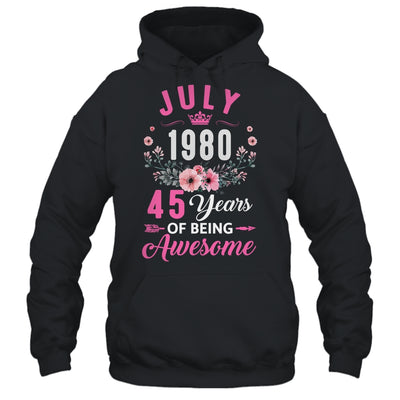 Made In 1980 45 Years Old July 45th Birthday Women Shirt & Tank Top | teecentury