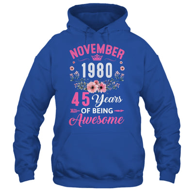 Made In 1980 45 Years Old November 45th Birthday Women Shirt & Tank Top | teecentury