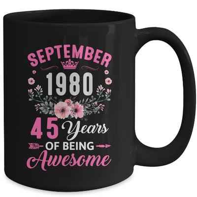 Made In 1980 45 Years Old September 45th Birthday Women Mug | teecentury