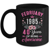 Made In 1985 40 Years Old February 40th Birthday Women Mug | teecentury