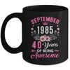 Made In 1985 40 Years Old September 40th Birthday Women Mug | teecentury