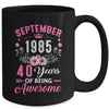 Made In 1985 40 Years Old September 40th Birthday Women Mug | teecentury