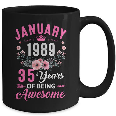 Made In 1989 35 Years Old January 35th Birthday Women Mug | teecentury