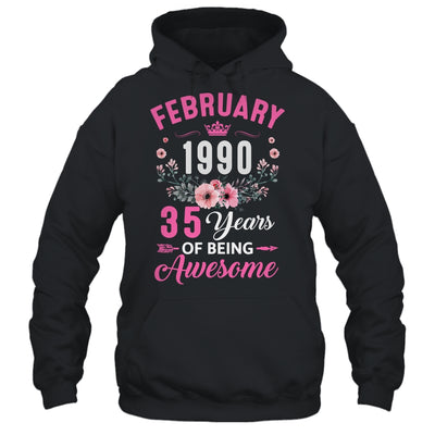 Made In 1990 35 Years Old February 35th Birthday Women Shirt & Tank Top | teecentury