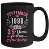 Made In 1990 35 Years Old September 35th Birthday Women Mug | teecentury