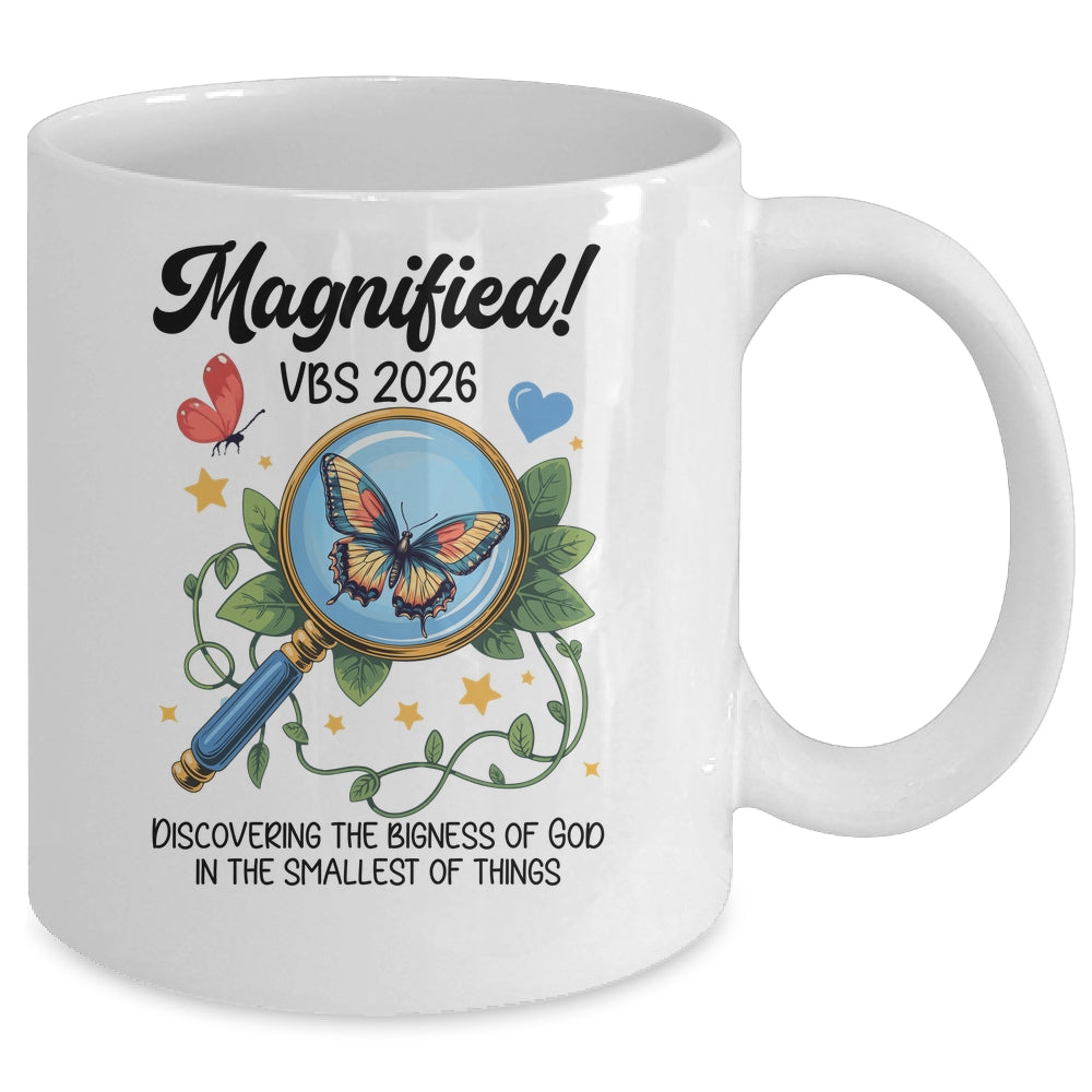Magnified VBS 2026 Butterfly Discovering The Bigness Of God Mug | teecentury