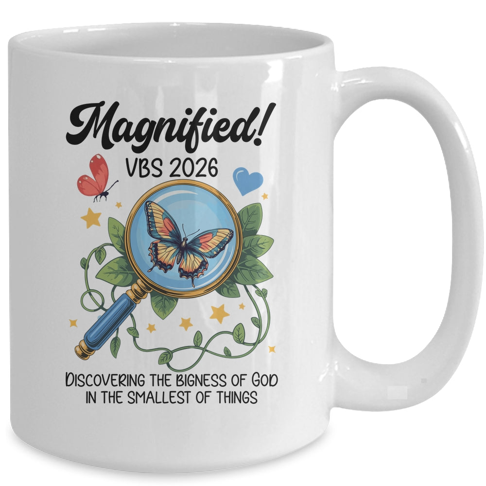 Magnified VBS 2026 Butterfly Discovering The Bigness Of God Mug | teecentury