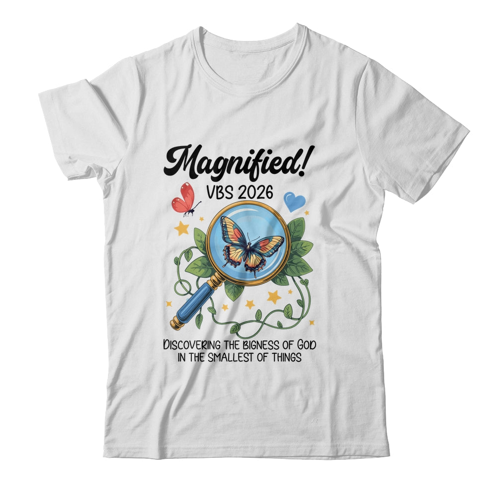 Magnified VBS 2026 Butterfly Discovering The Bigness Of God Shirt & Hoodie | teecentury