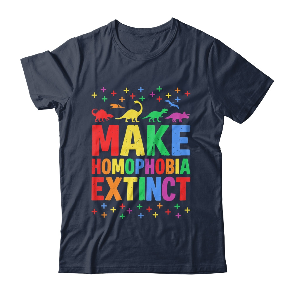 Make Homophobia Extinct Dinosaurs LGBT LGBTQ Gay Pride Month Shirt & Tank Top | teecentury