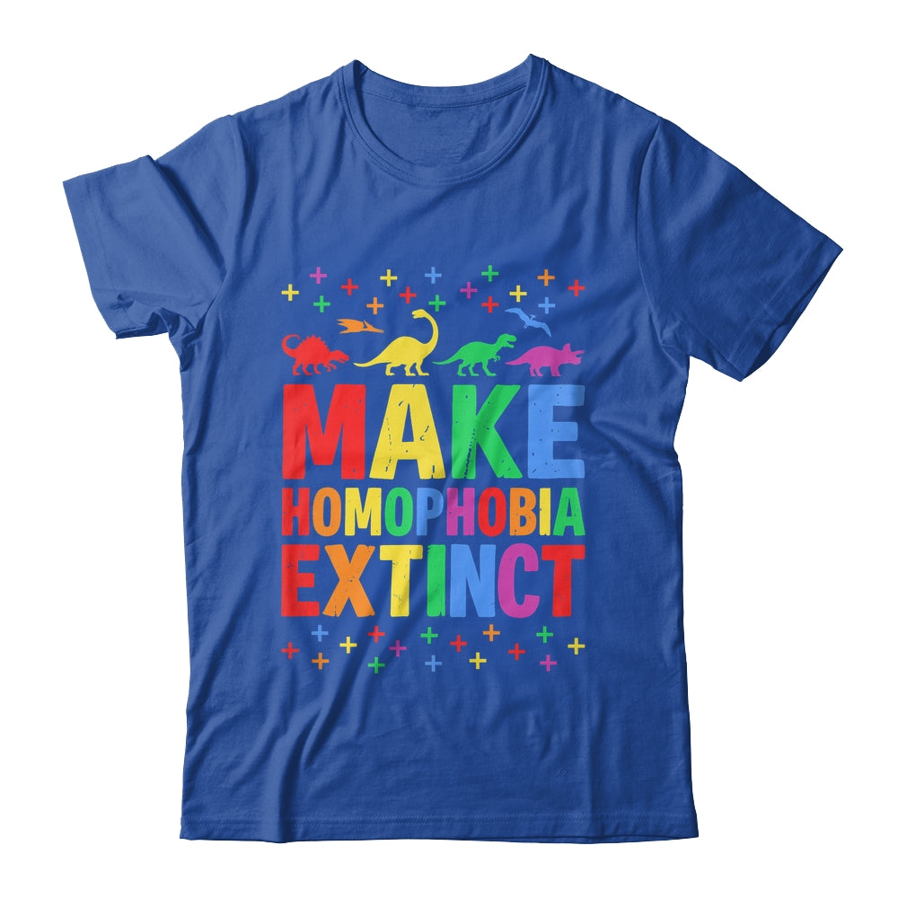 Make Homophobia Extinct Dinosaurs LGBT LGBTQ Gay Pride Month Shirt & Tank Top | teecentury