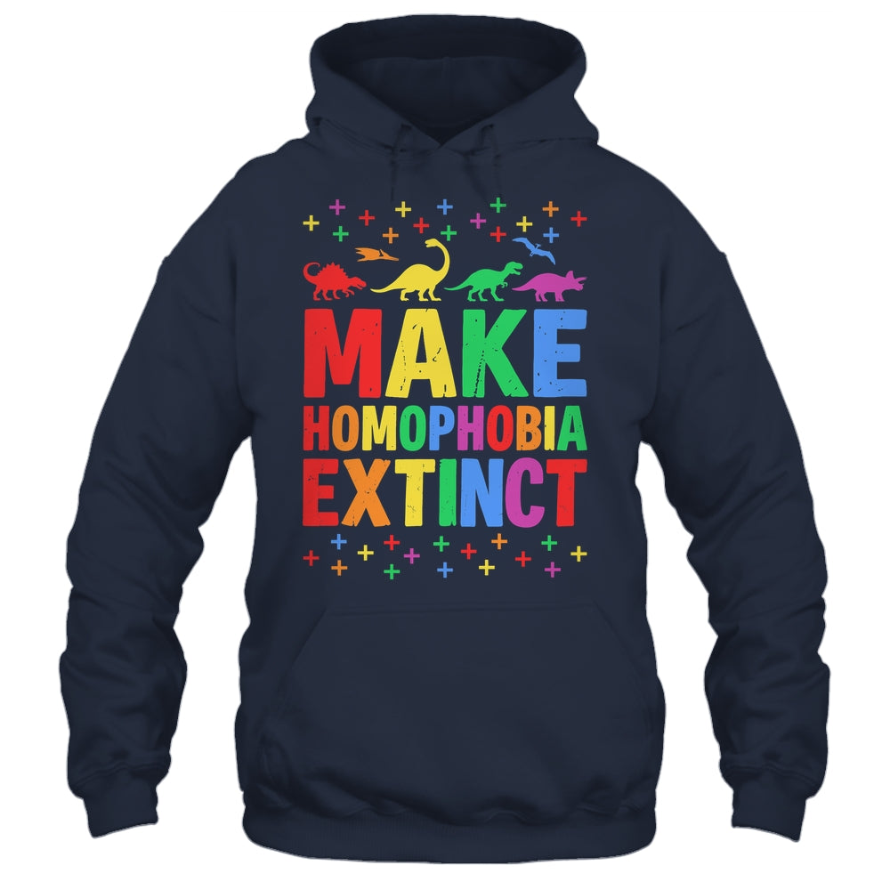 Make Homophobia Extinct Dinosaurs LGBT LGBTQ Gay Pride Month Shirt & Tank Top | teecentury