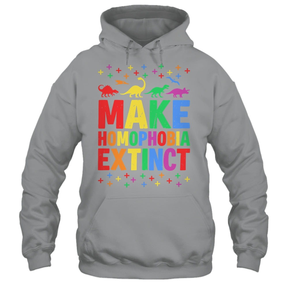 Make Homophobia Extinct Dinosaurs LGBT LGBTQ Gay Pride Month Shirt & Tank Top | teecentury
