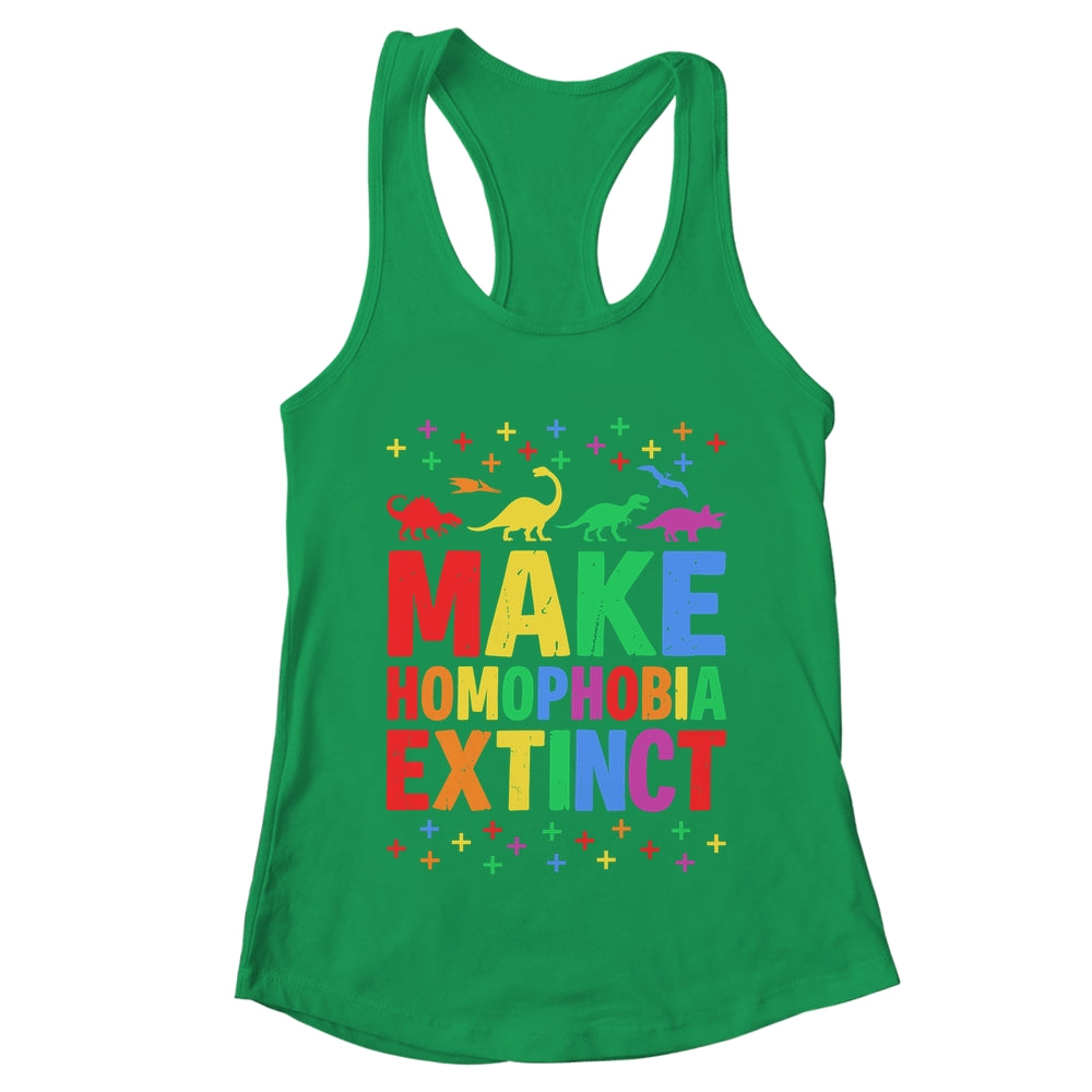 Make Homophobia Extinct Dinosaurs LGBT LGBTQ Gay Pride Month Shirt & Tank Top | teecentury