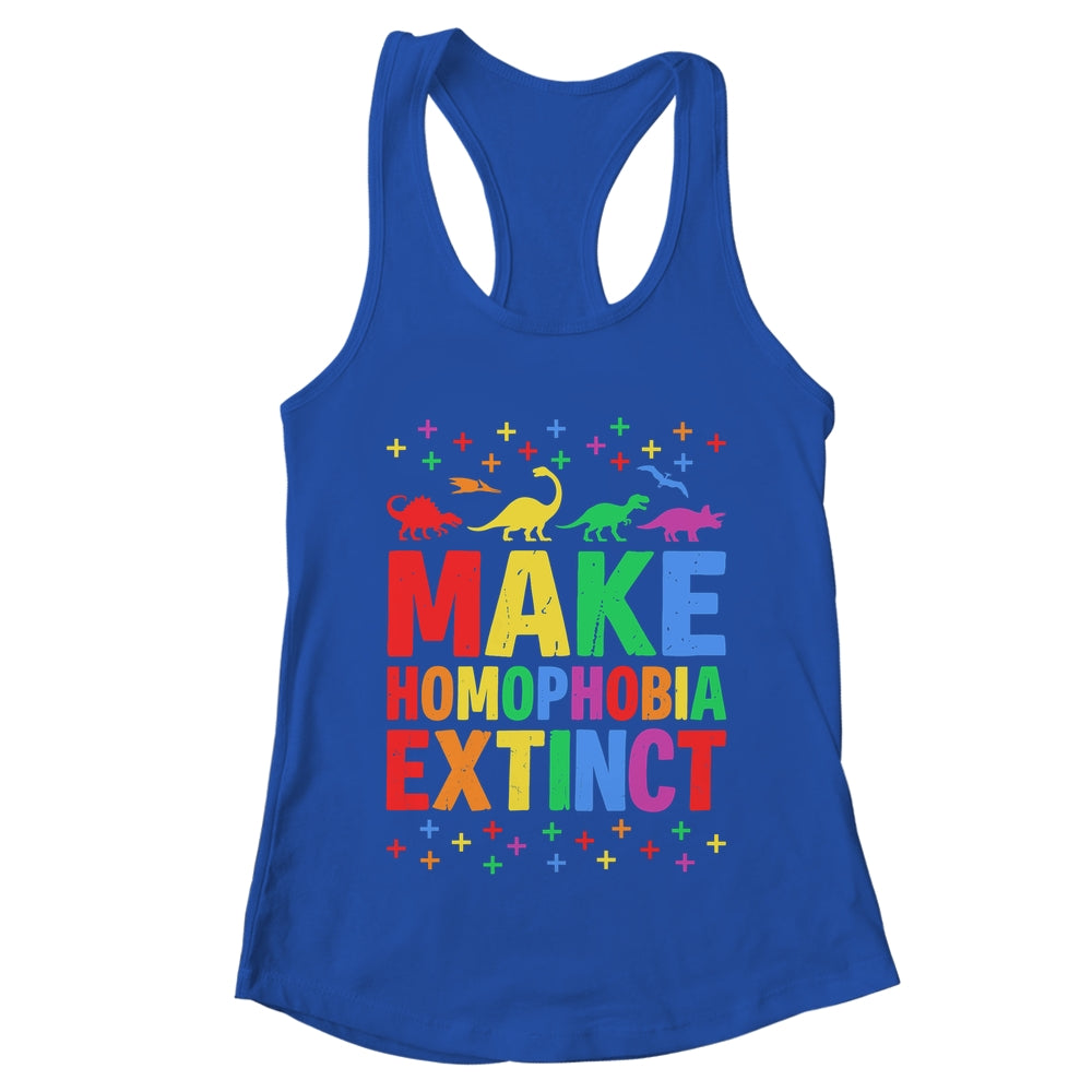 Make Homophobia Extinct Dinosaurs LGBT LGBTQ Gay Pride Month Shirt & Tank Top | teecentury