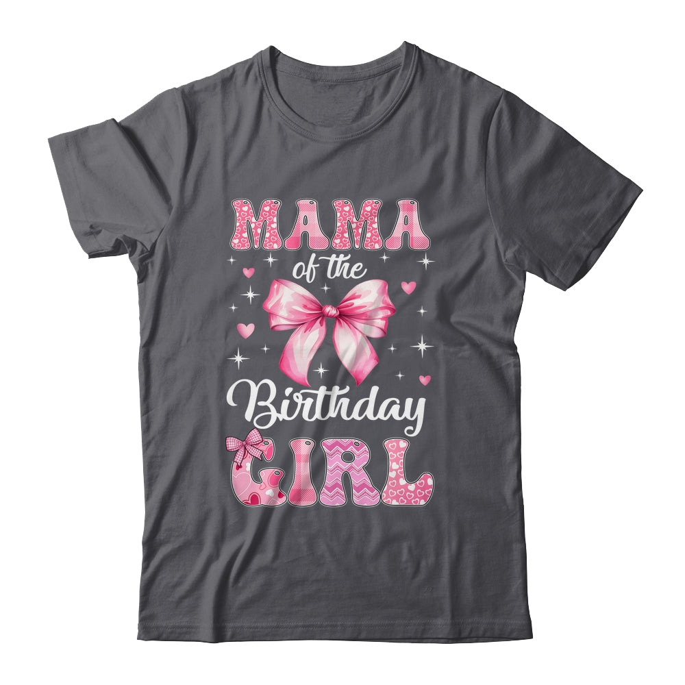 Mama Of Birthday Girl Coquette Bow Matching Family Shirt & Hoodie | teecentury