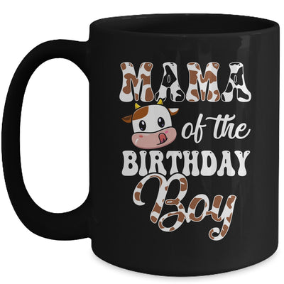 Mama Of The Birthday Boy Mommy Cow Farm 1st Birthday Boy Mug | teecentury