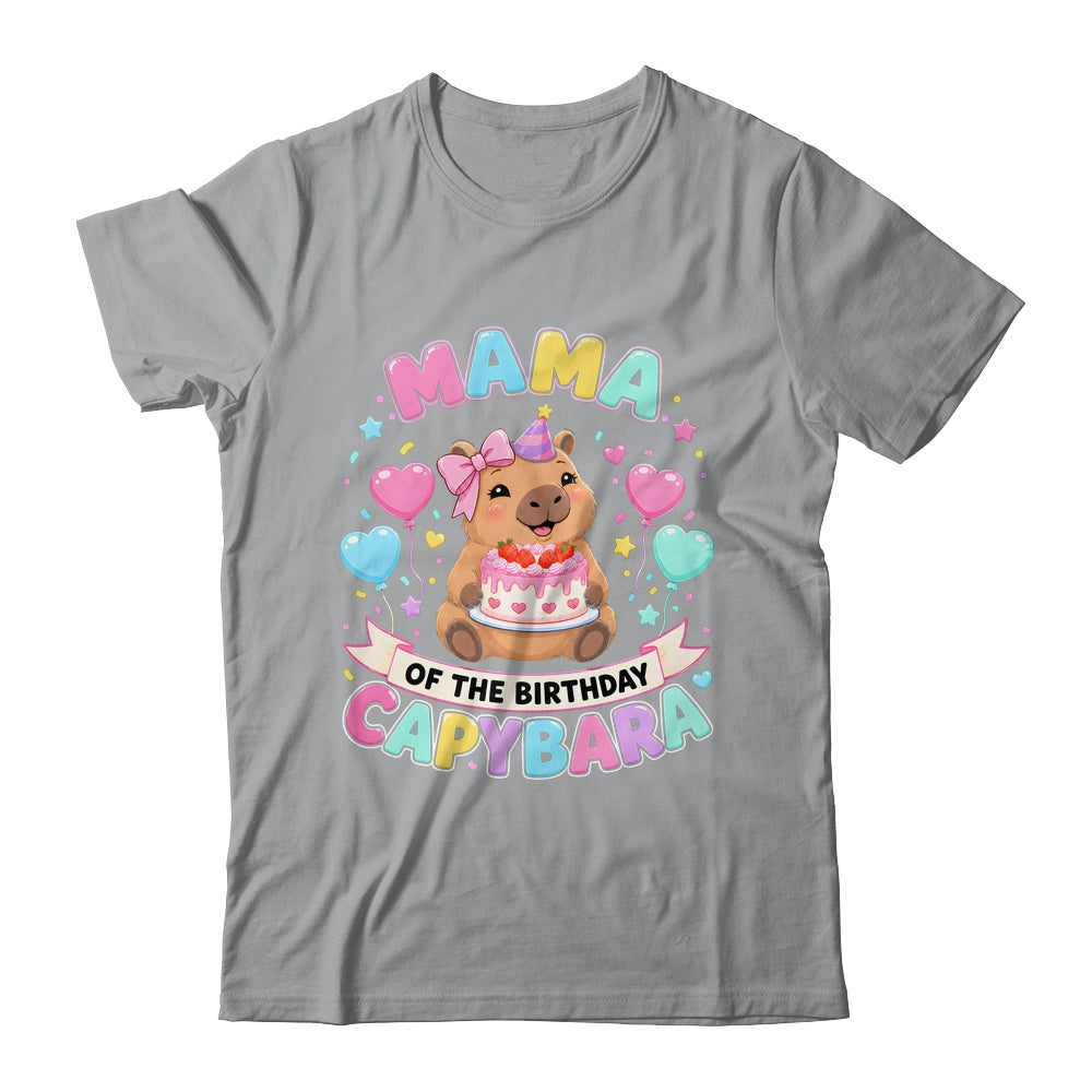 Mama Of The Birthday Capybara Birthday Girl Family Shirt & Hoodie | teecentury