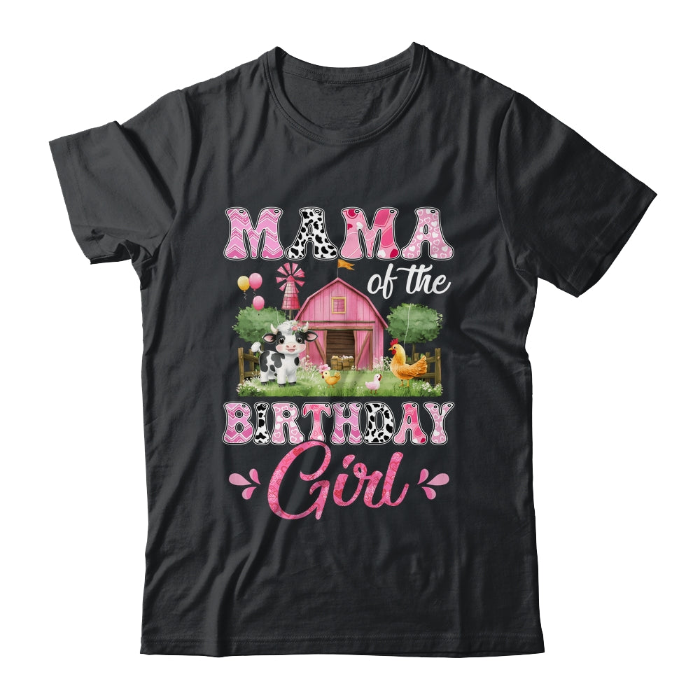 Mama Of The Birthday Girl 1st Birthday Cow Farm Family Shirt & Hoodie | teecentury
