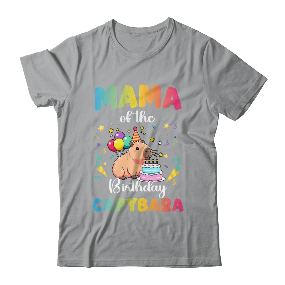Mama Of The Birthday Girl Capybara Bday Party Family Shirt & Hoodie | teecentury
