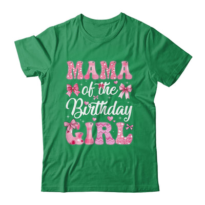Mama Of The Birthday Girl Family Pink Coquette Bow Shirt & Hoodie | teecentury