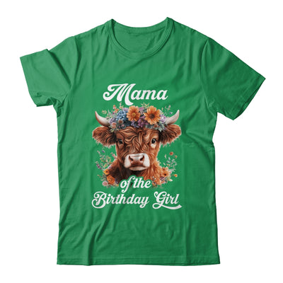 Mama Of The Birthday Girl Highland Cow Farm Family Shirt & Hoodie | teecentury