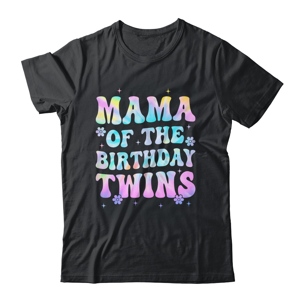 Mama Of The Birthday Twins Girls Kids Party Retro Bday Shirt & Hoodie | teecentury