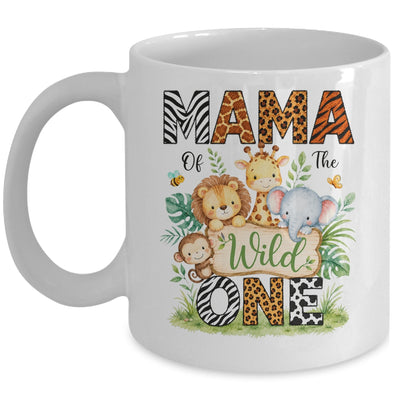 Mama Of The Wild One First Birthday Boy Jungle Safari Mug | teecentury