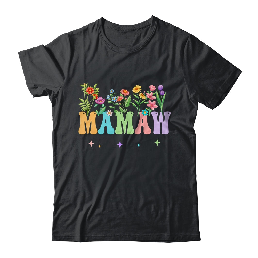 Mamaw Women Wildflower Floral Design Mamaw Mothers Day Shirt & Tank Top | teecentury