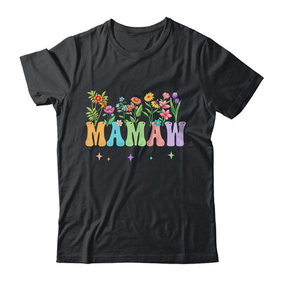 Mamaw Women Wildflower Floral Design Mamaw Mothers Day Shirt & Tank Top | teecentury