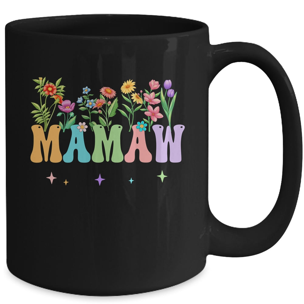 Mamaw Women Wildflower Floral Design Mamaw Mothers Day Mug | teecentury