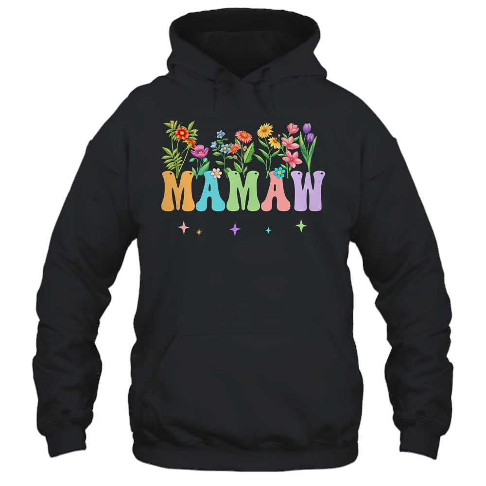 Mamaw Women Wildflower Floral Design Mamaw Mothers Day Shirt & Tank Top | teecentury
