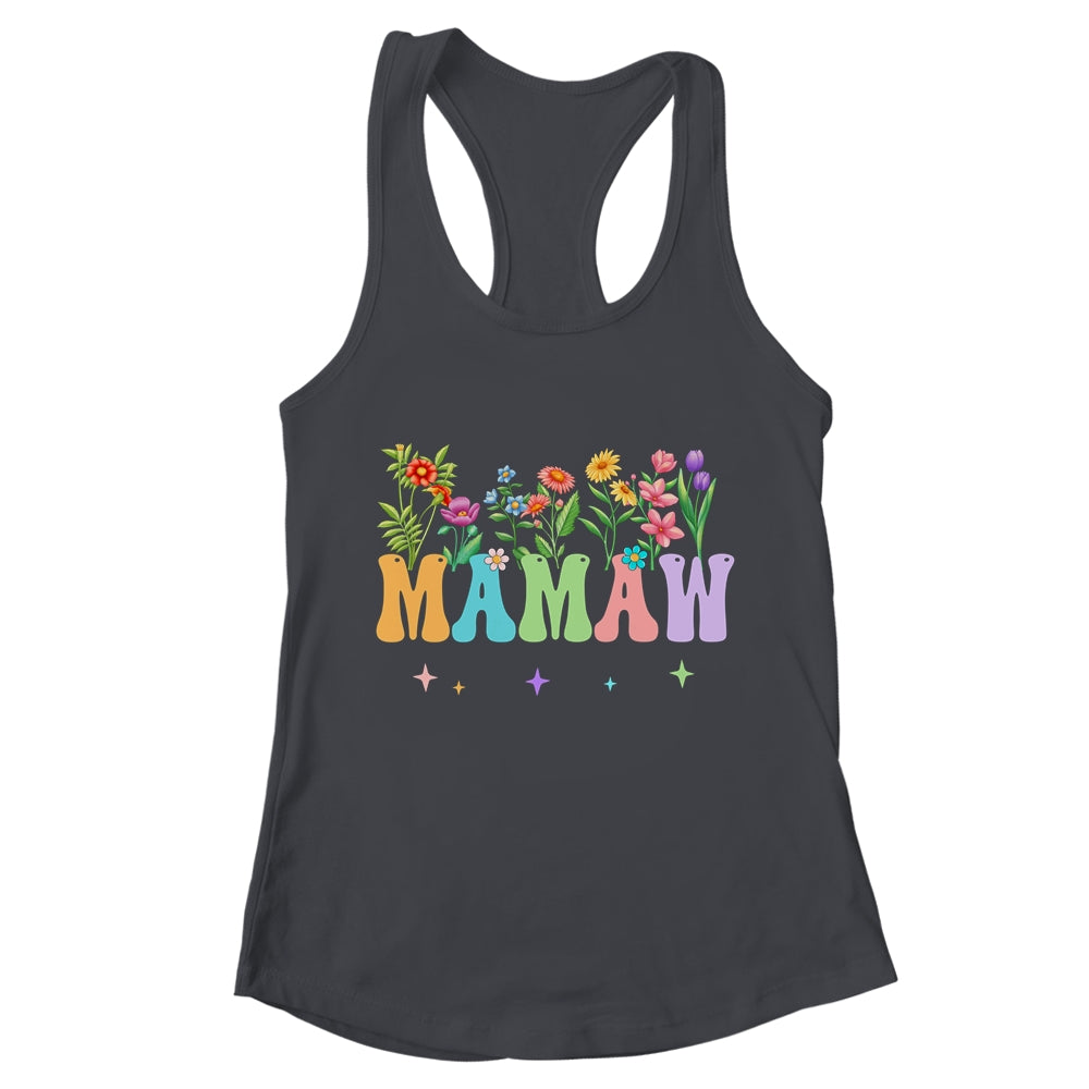Mamaw Women Wildflower Floral Design Mamaw Mothers Day Shirt & Tank Top | teecentury