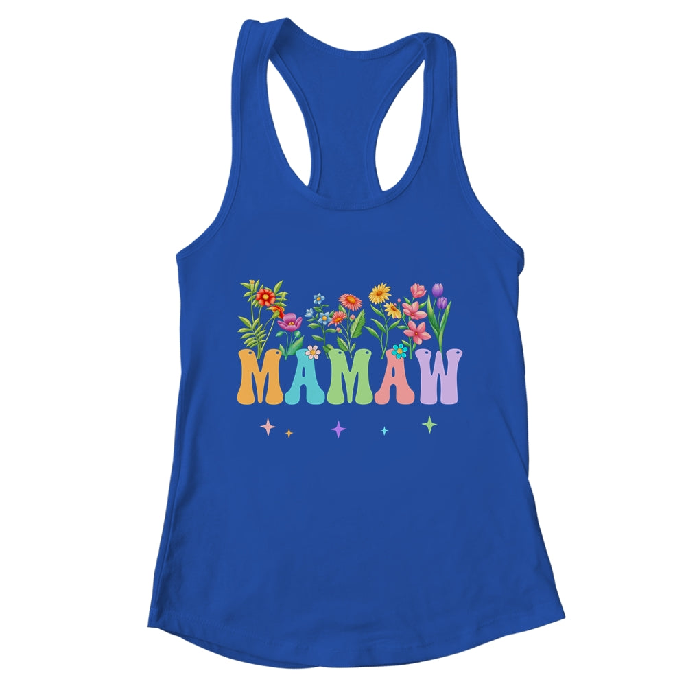 Mamaw Women Wildflower Floral Design Mamaw Mothers Day Shirt & Tank Top | teecentury