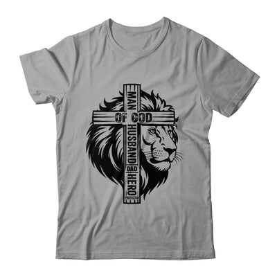 Man Of God Christian Dad For Husband Lion Men Father's Day Shirt & Hoodie | teecentury