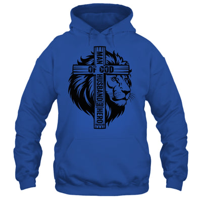Man Of God Christian Dad For Husband Lion Men Father's Day Shirt & Hoodie | teecentury