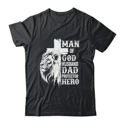 Man Of God Dad Husband Protector Hero Christian Father's Day Shirt & Hoodie | teecentury