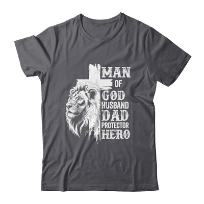 Man Of God Dad Husband Protector Hero Christian Father's Day Shirt & Hoodie | teecentury
