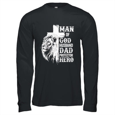 Man Of God Dad Husband Protector Hero Christian Father's Day Shirt & Hoodie | teecentury